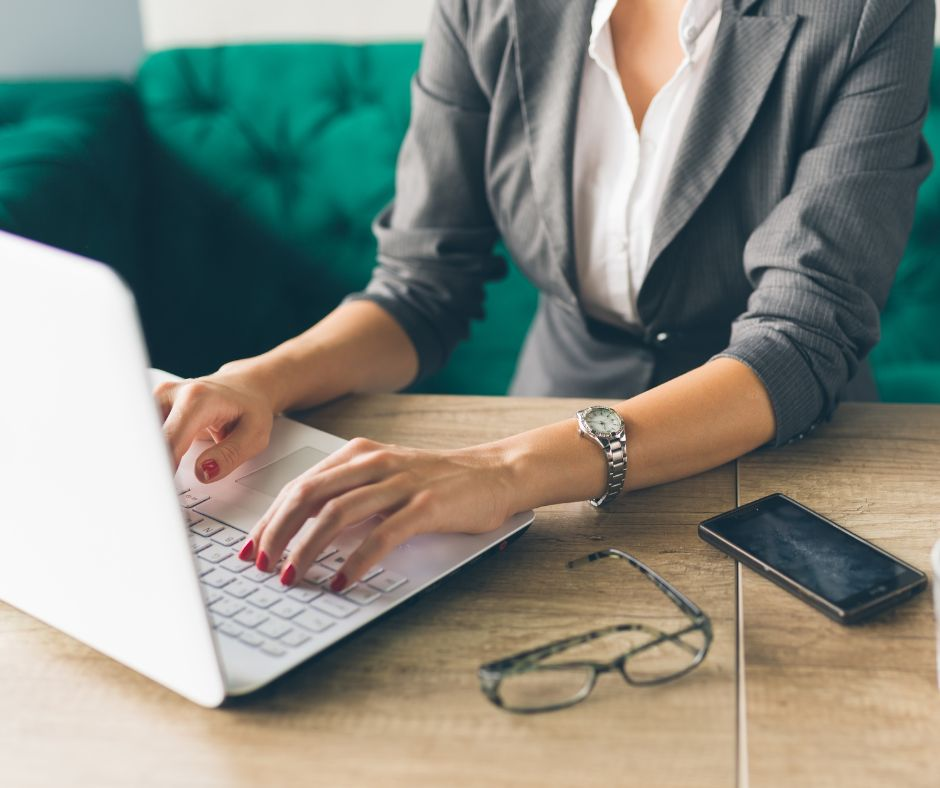 A business owner sets up their new website.